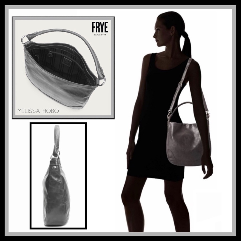 Frye Company Melissa Hobo Bag Purse Carbon Gray - Picture 2 of 9